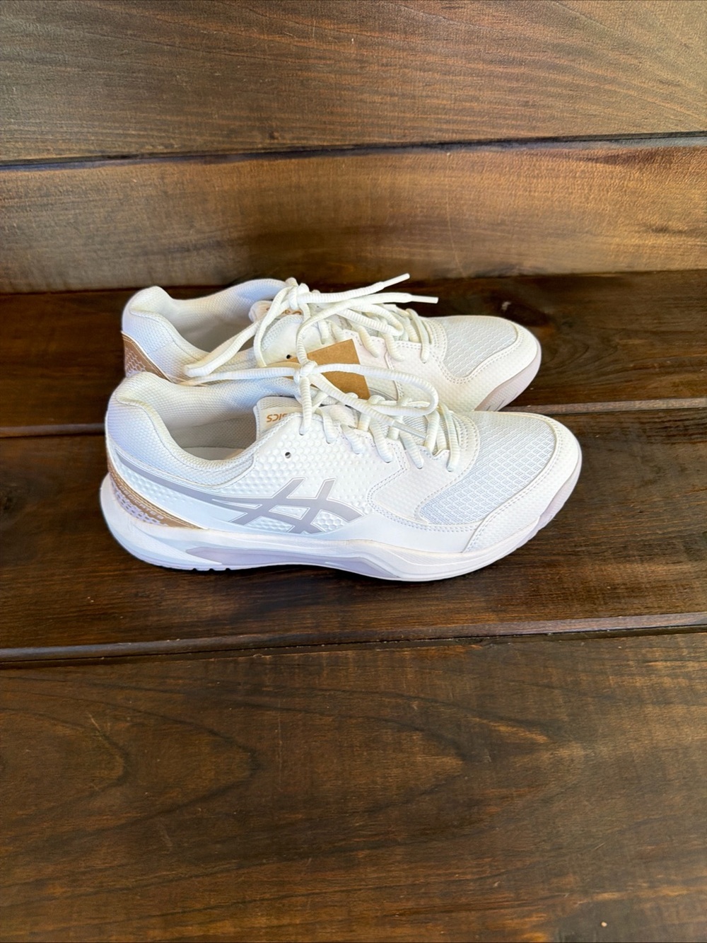 ASICS Gel Dedicate 8 White Dusk Violet Pickleball Sneakers Shoes Women Size 10
